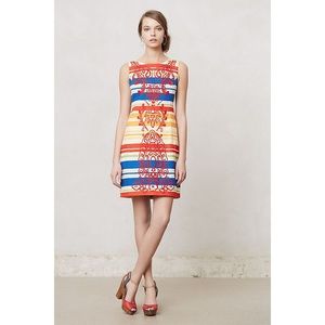 Anthropologie Tabitha Banded Totem Shift Dress 8